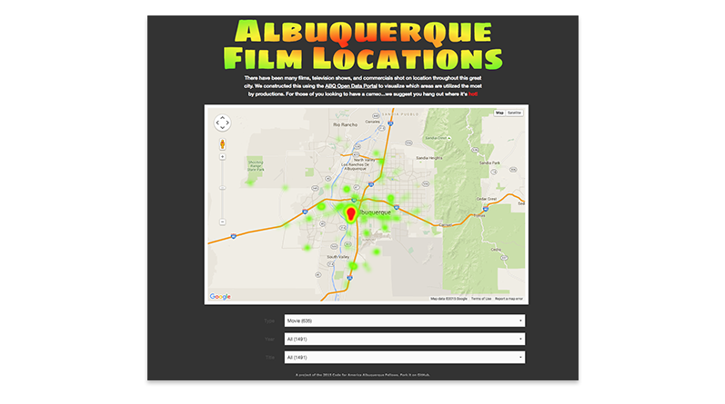 CfA ABQ Film Locations Map